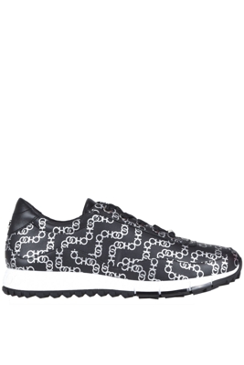 Monza designer logo leather sneakers