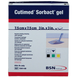 Cutimed® Sorbact® Gel 7,5 cm x 7,5 cm características