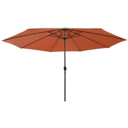 Ombrellone da Esterni con LED Palo in Metallo 400cm Terracotta - Vidaxl precio