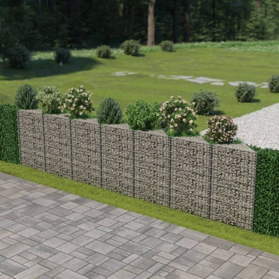 Gabbione in Acciaio Zincato 450x30x100 cm - Argento - Youthup
