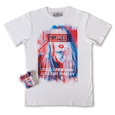 T-shirt maglia magic in cotone b*rbie girocollo bianca taglia m unisex - Clipper