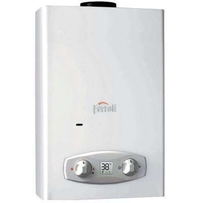 SCALDACQUA A GAS 'ZEFIRO ECO' CAMERA APERTA KW 21,1 port.ACS 11 lt/min - gpl