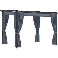 YOUTHUP Gazebo con Tende 3x3 cm Antracite in Acciaio - Antracite en oferta