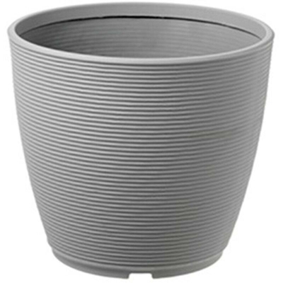 Vaso tondo in resina colorati da esterno e giardino per piante e fiori (vaso 38 cm - cappuccino)
