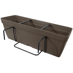 Vaso Balconetta Plastica Tortora 49X16X16 características