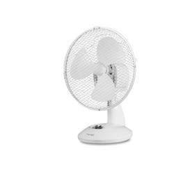Ventilatore da tavolo a 3 velocità con oscillazione orizzontale 38W piantana tonda bianco. en oferta