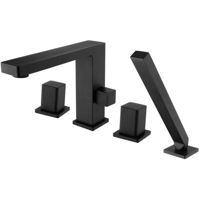 Bernstein - Rubinetto miscelatore a quatro fori per bagno 6081B - nero -