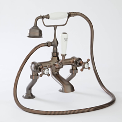 Hudson Reed Elizabeth Rubinetto Miscelatore Tradizionale per Bordo Vasca - Design a Croce Vittoriano in Ottone Solido - Colore Bronzo Brunito - 365 x características