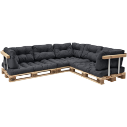 Cuscini per divano palette euro - mobili DIY - Cuscini divano per palette per dentro - ideale per salotto - giardino d´inverno (3 x cuscino sedile e características