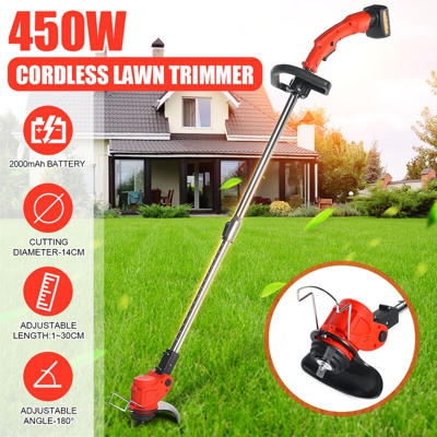 Drillpro - Rasaerba portatile senza fili Rasaerba elettrico Batteria al litio Utensili elettrici da giardino Rasaerba Rasaerba