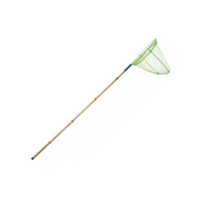 Retino Rete Guadino Mare Con Asta Manico In Legno Bambù Colorato Coppo Pesca