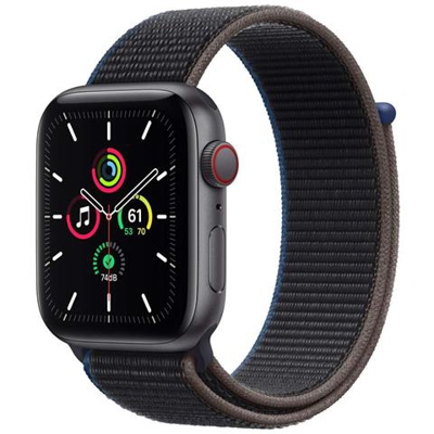 Watch SE 44mmGPS + Cellular con Cassa in alluminio Grigio siderale e Cinturino Sport Loop Carbone