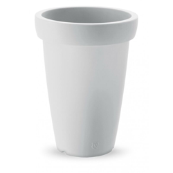 Vaso rotondo in resina 'Swing' h. 40 cm. Bianco precio