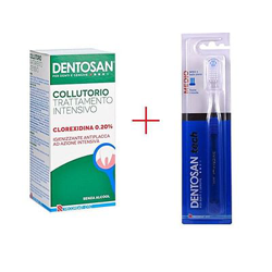 Dentosan Bipack Collutorio Intensivo 0,20% 200 Ml + Spazzolino Tech Medio en oferta