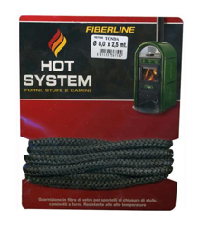 EAC - GUARNIZIONE in fibra di vetro Tonda per STUFA 6x2,5 metri FIBERLINE precio