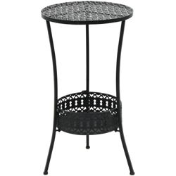 YOUTHUP Tavolo da Bistrot Nero 40x70 cm in Metallo - Nero precio