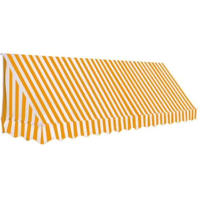 Tenda da Sole per Bistrò 350x120 cm Arancione e Bianca - Arancione - Vidaxl