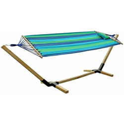 Harms - Lettino da giardino pensile con struttura in legno di cotone opaco L 200 cm multicolore 504558 características