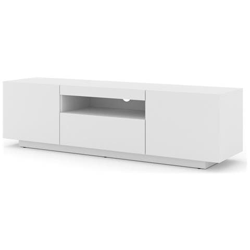 Lowboard Aura - Armadio Per Tv Da 150 Cm, Da Appendere O In Piedi, Universale, Per Tv, Credenza, Hifi (bianco Opaco Senza Led) precio
