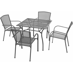 Set da Pranzo da Giardino 5 pz in Acciaio Antracite características