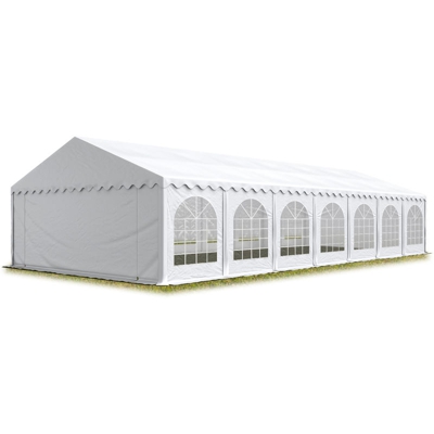 6x14 mTendone per feste PREMIUM PVC bianco 100% impermeabile Gazebo da giardino Tendone da esterno Tenda party