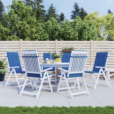 vidaXL Cuscini per Sedie da Giardino 6 pz Blu Reale 120x50x4 cm - Blu