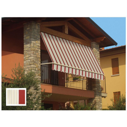 TENDA DA SOLE A CADUTA cm.100 x H.250 - bordeaux/crema características