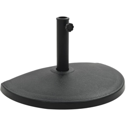 Base per Parasole Semicircolare in Poliresina 15 kg Nero - Nero - Vidaxl en oferta