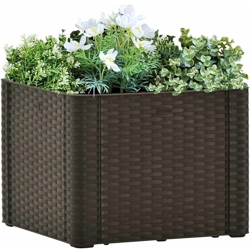 Letto Rialzato da Giardino Sistema Irrigazione Moca 43x43x33 cm - Marrone - Vidaxl precio