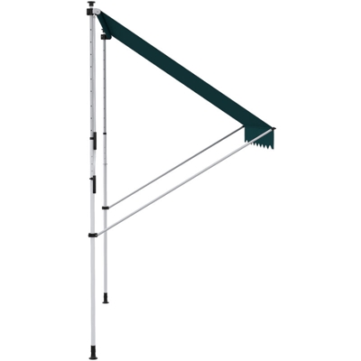 Tenda da Sole con Manovella, Telaio Telescopico e Angolo Regolabile - Outsunny