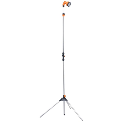 Doccia da Giardino con Treppiede 221 cm in Alluminio - Argento - Vidaxl