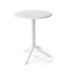 Tavolo da Bar rotondo in Polipropilene stile Tuhl Bianco Lipari en oferta