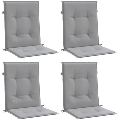 vidaXL Cuscini per Sedie da Giardino 4 pz Grigi 100x50x4 cm - Grigio