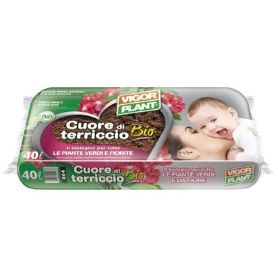 Cuore di terriccio Bio piante verdi e fiorite 40 l