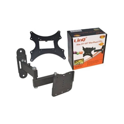 Tradeshop - STAFFA PER TV MONITOR LCD PLASMA DA 17' A 37' DOPPIO BRACCIO NERA LINQ LI-L204