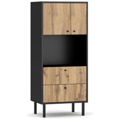 Elegante Porta Tv Bewer, Stile Legno, Cassettiera Moderna Bewer 140 Cm