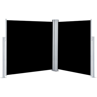 Tenda da Sole Laterale Retrattile Nera 140x600 cm - Nero - Youthup