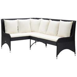 Divani Angolari Da Giardino 2 Pz In Polyrattan Nero características