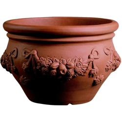 Cache Pot Festonato in resina Terracotta en oferta