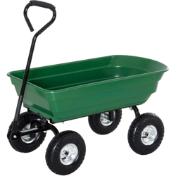 Carrello Rimorchio a Mano da Giardino, Verde, Nero, 108x50x84cm - Durhand en oferta