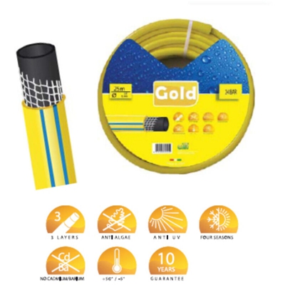 Tubo Tricot per Irrigazione colore Giallo Varie Dimensioni Dimensione 19x24 x metri 25