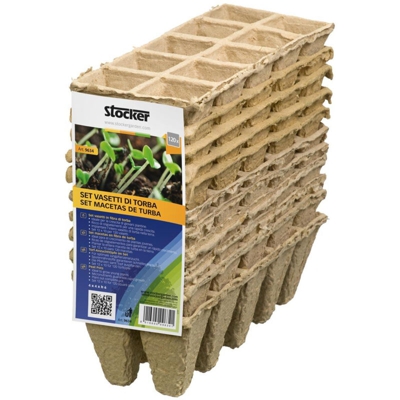 Vasetti di Torba quadrato BIO 5x2