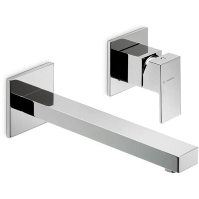 Miscelatore lavabo a parete con bocca lunga 190 mm Newform Ergo-Q 66428E | Cromo