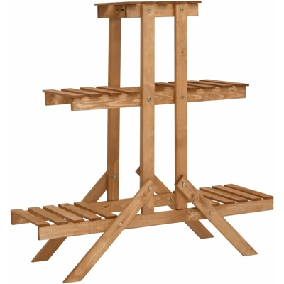 Piedistallo per Piante 83x25x83 cm in Legno di Abete - Marrone - Youthup