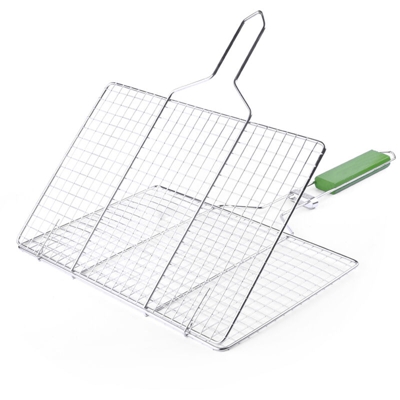 Rete per barbecue piatta in acciaio inox GW2002 argento + verde