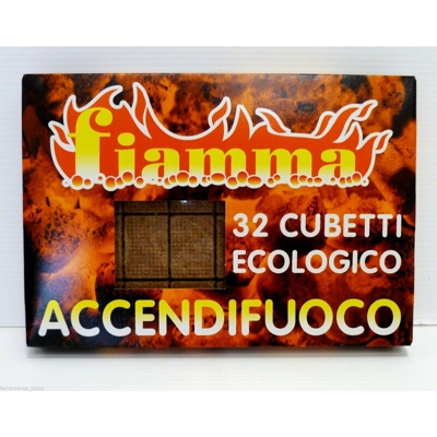 1 CONFEZIONE DA 32 CUBETTI ACCENDIFUOCO ECOLOGICO - Fiamma