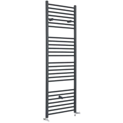 Hudson Reed Artle Scaldasalviette Misto Piatto Moderno - Termoarredo Bagno a Scaletta Antracite - Design Elettrico & Idraulico - 763W - 1800 x 400mm