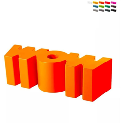 Panchina divanetto design moderno Wow interni e giardino | Colore: Arancione - Slide en oferta