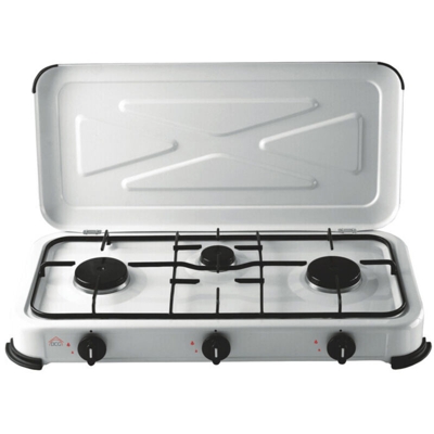 Fornello a gas bianco a 3 fuochi