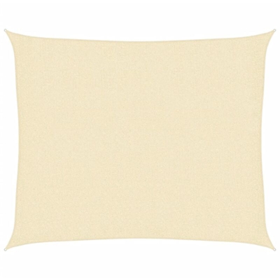 vidaXL Vela Parasole 160 g/m² Crema 2,5x3 m in HDPE - crema